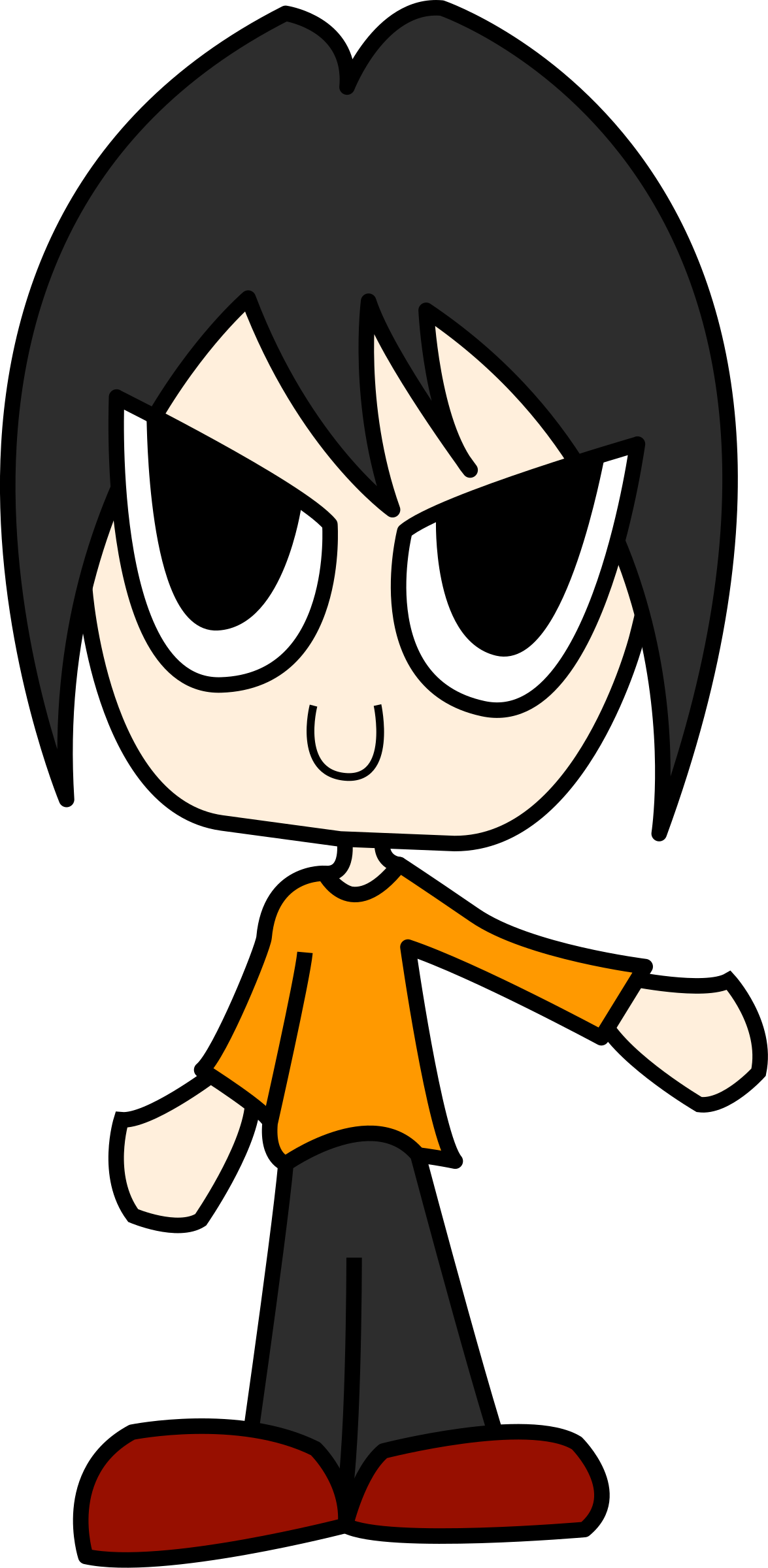 Clipart - Boy With Black Eyes Clipart (1175x2400)