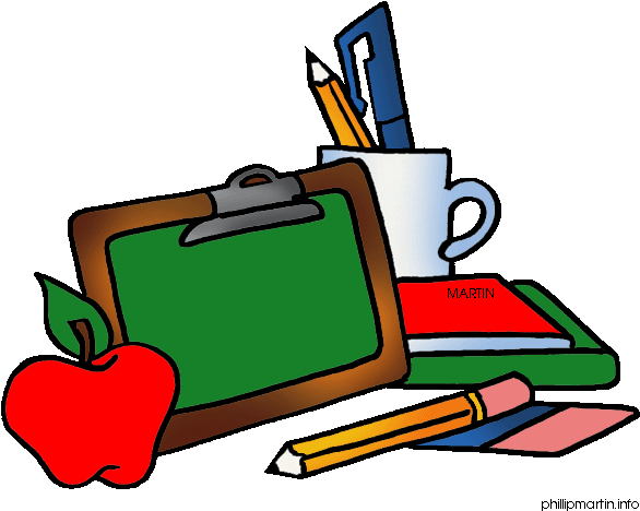 School Supplies Clip Art (650x504)