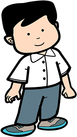 Sad Boy Standing - Person Clipart (300x483)