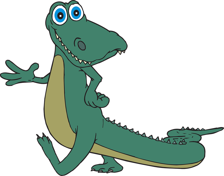 Vector Drawing Of Vrksasana Yoga Pose - Alligator Clipart Png (917x720)