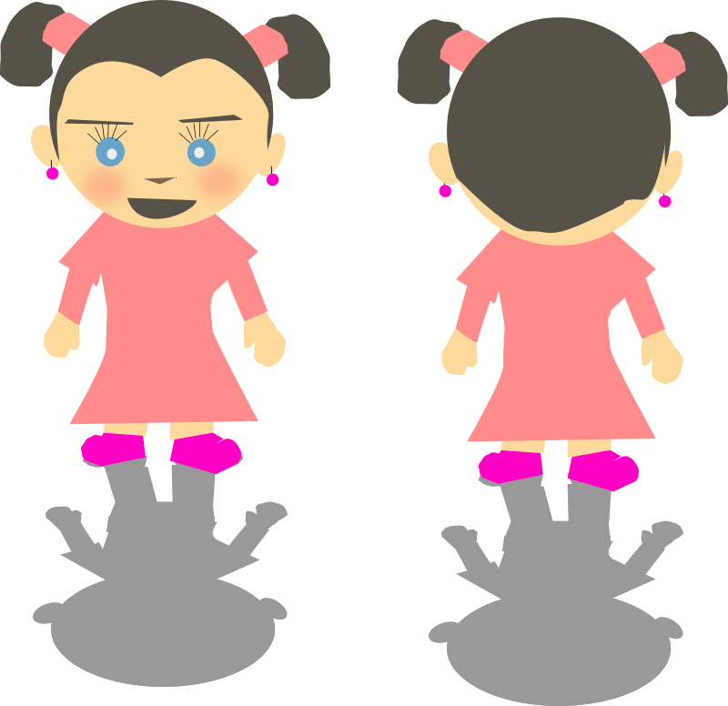 Clipart - - Little Girl Cartoon (800x776)