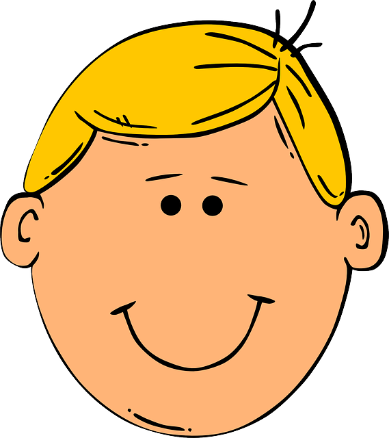 Blonde Hair Boy Cartoon (569x640)