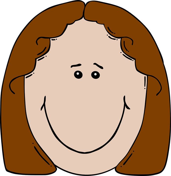 Cartoon Girl Face Clip Art - Girl Face Cartoon (701x720)