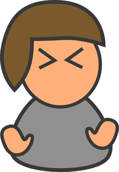 Grey Boy Angry Clip Art At Clker - Clip Art (414x599)