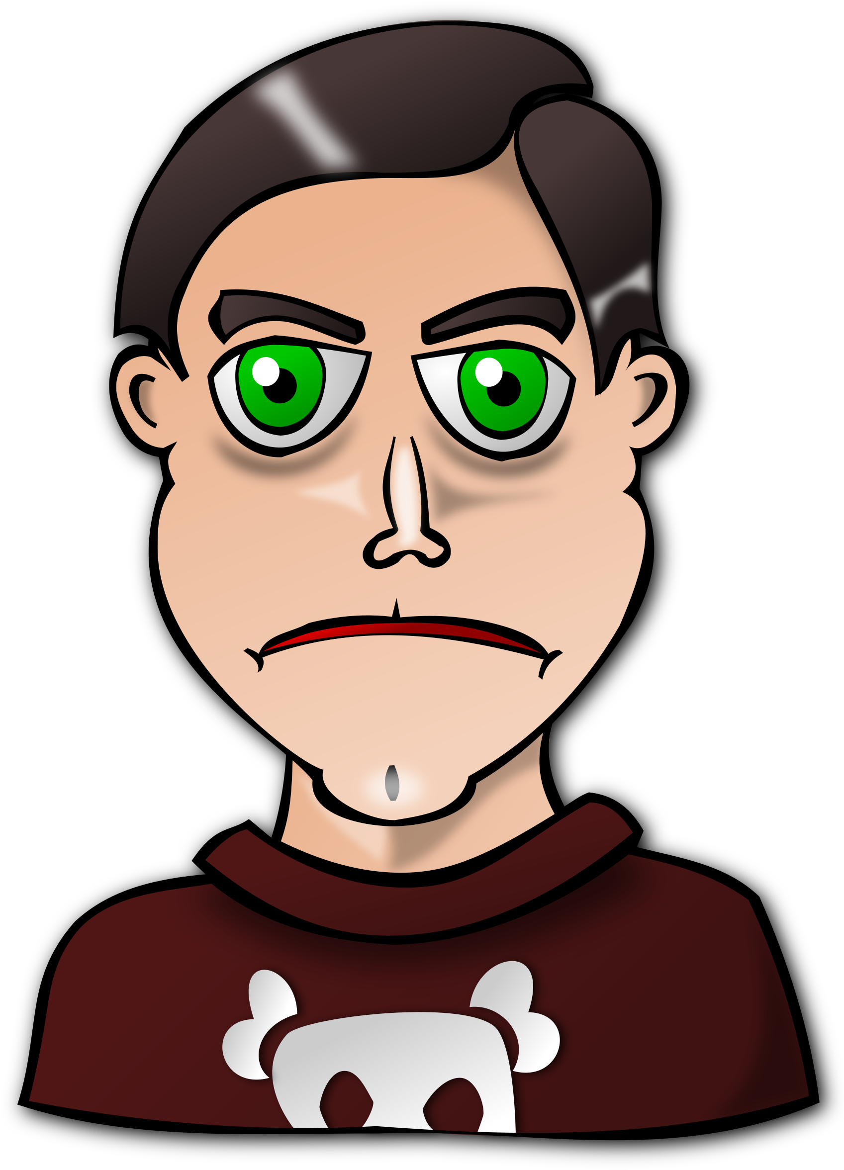 Emo Kid - People Face Cartoon (1721x2400)