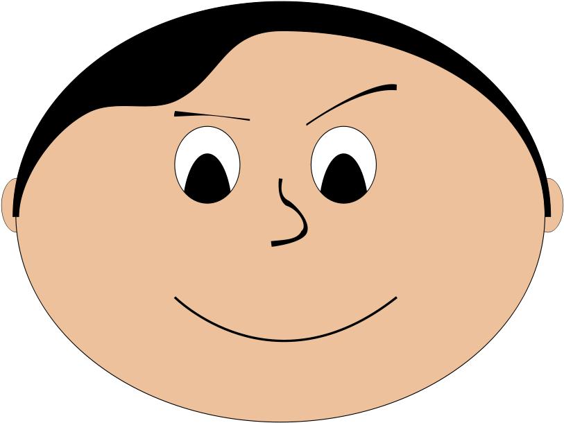 Mischievous Boy Clip Art - Round Face Cartoon Character (2162x1621)