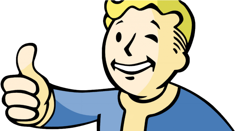 Fallout Clipart Vault Boy - Vault Boy Thumbs Up (1000x500)