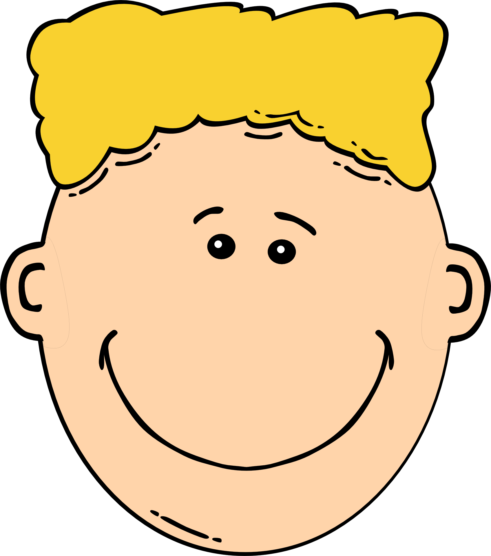 Smiling Boy Clipart (1695x1920)