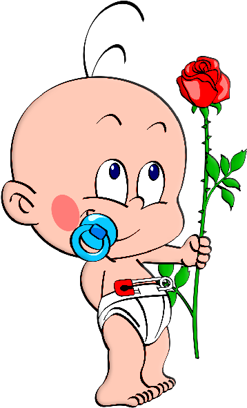 Cute Baby With Flowers Cartoon Clip Art Images Are - Cartoon Baby Transparent Background (600x600)