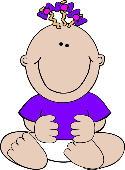 Baby Girl Clip Art (438x596)