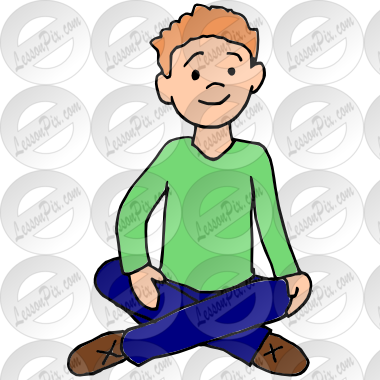 Sit Picture - Boy Sitting Criss Cross Clip Art (380x380)