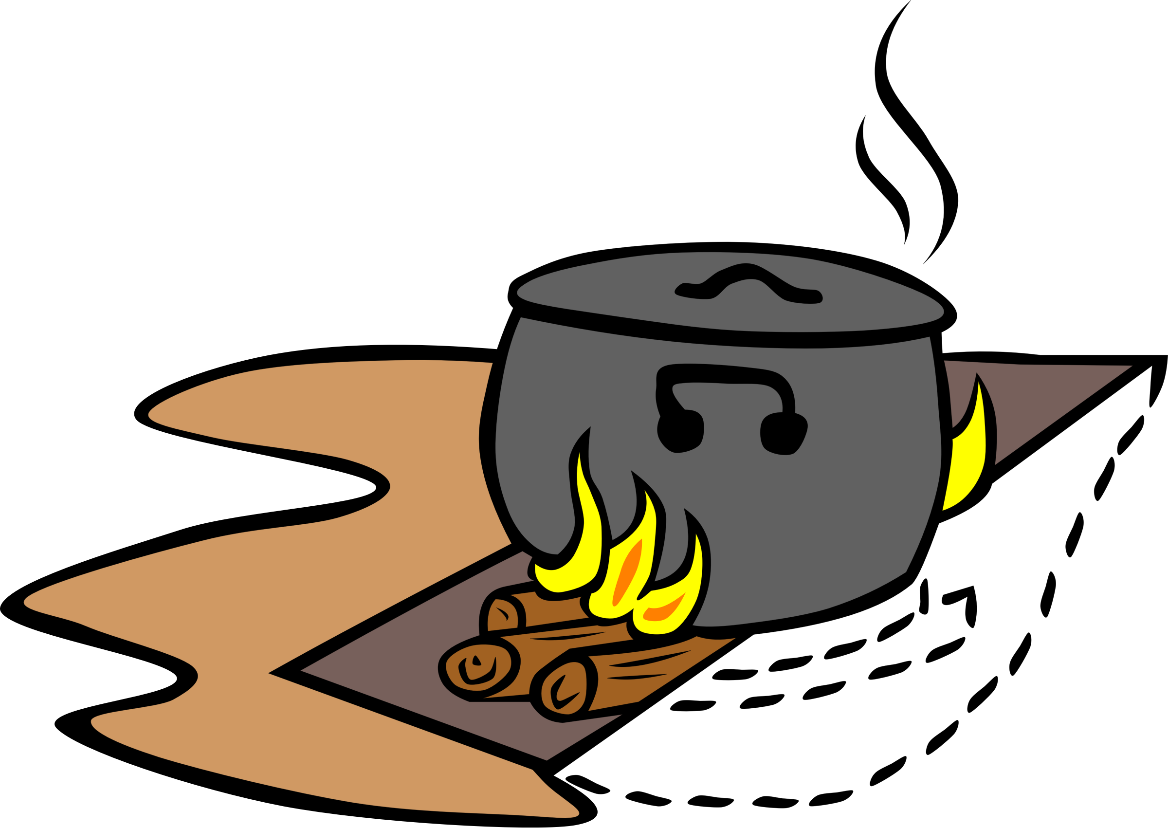 Campfires And Cooking Cranes - Cooking Clip Art (2400x1701)