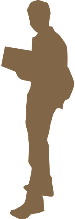 Reader, Book, Man, Reading, Boy, People, Silhouette - People Reading Png Silhouette (360x720)