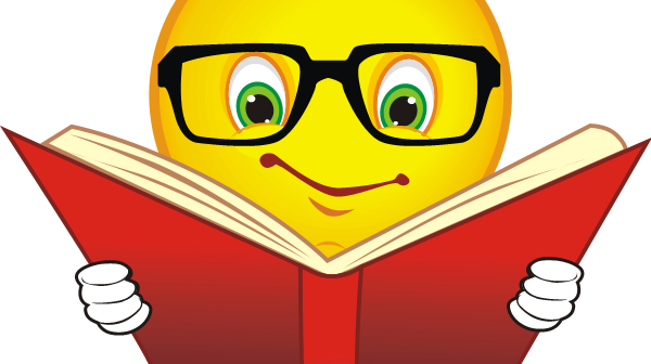 Smiley Face Reading A Book (600x336)