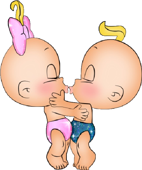Funny Baby Boy And Girl Cartoon Clip Art Images - Funny Baby Girl Cartoon (600x600)
