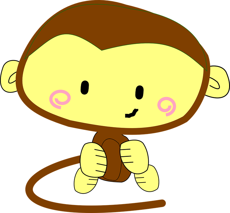 Baby Girl Monkey Clip Art - Cute Monkey (778x720)