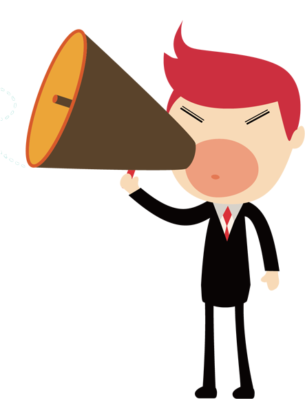 Megaphone Clip Art - Shouting Man Png (563x603)