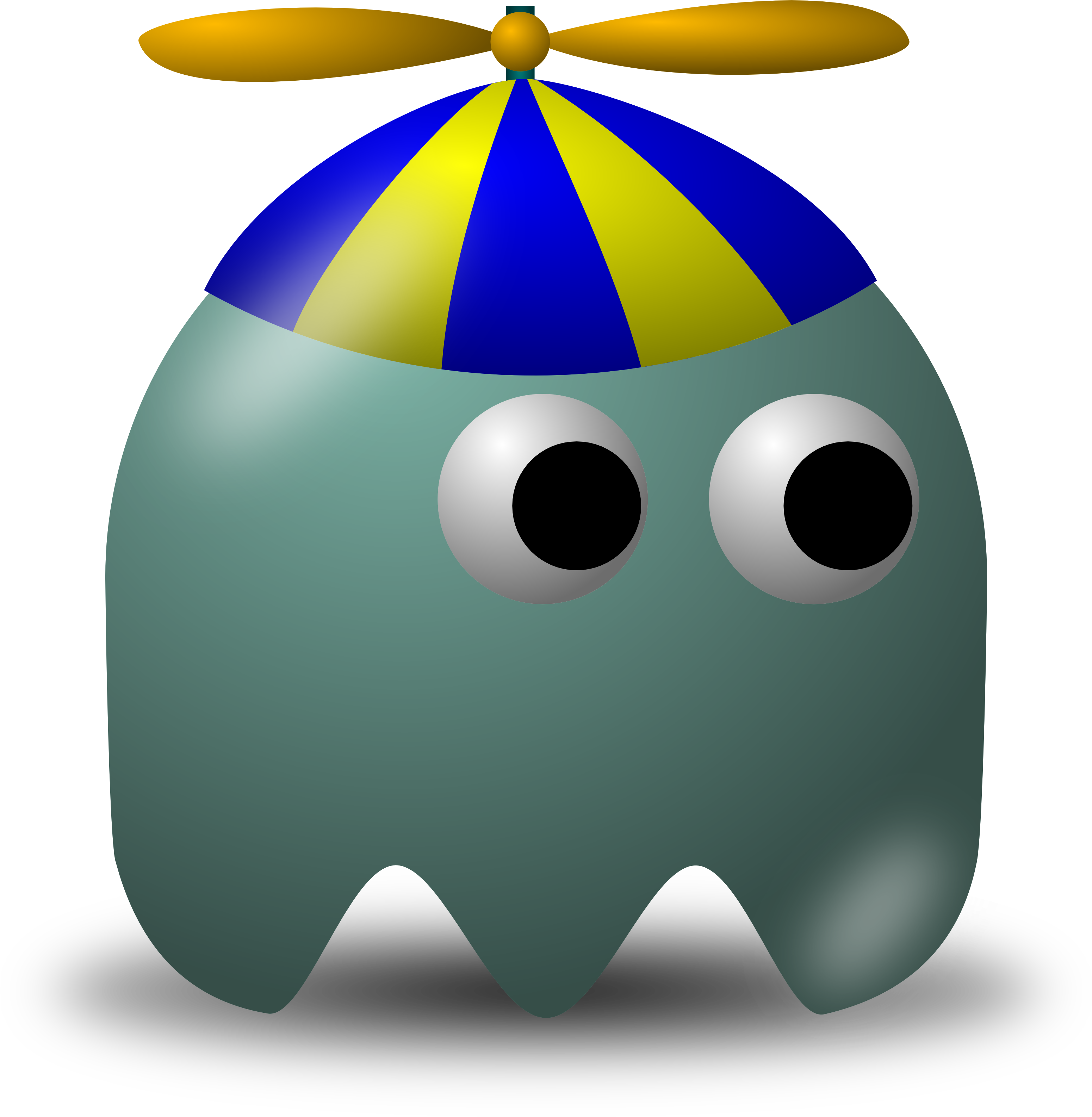 Propeller Hat Nerd Avatar Character - Pacman Openclipart (3161x3200)