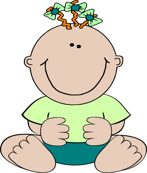 Red Haired Irish Baby Clip Art At Clker - Animated Baby (504x593)