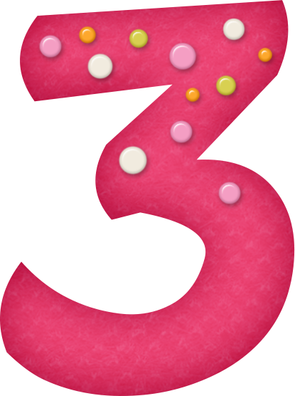 B *✿* Birthday Girl - Number 3 Birthday Clipart (415x556)