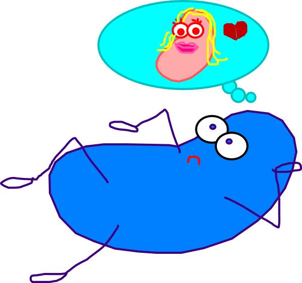 Blue Jelly Bean Love Clip Art - Jelly Beans In Love (600x563)