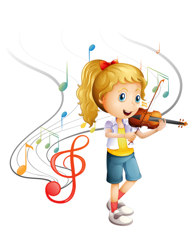 Personnages, Illustration, Individu, Personne, Gens - Little Girl Playing Piano Cartoon (600x723)