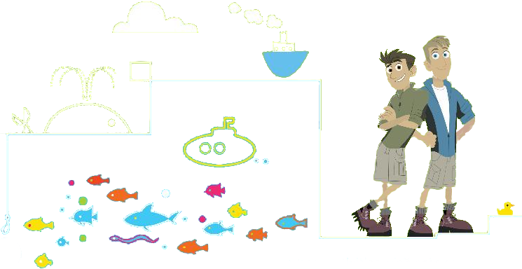 A Collage Of Pbs Kids Art Work - Aventuras Con Los Kratt (745x384)