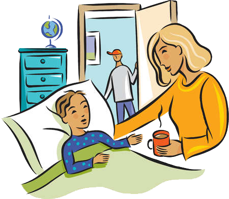 Bruised Knees And Elbows, The Occasional Ill Health - Caring For Family Clipart (450x392)