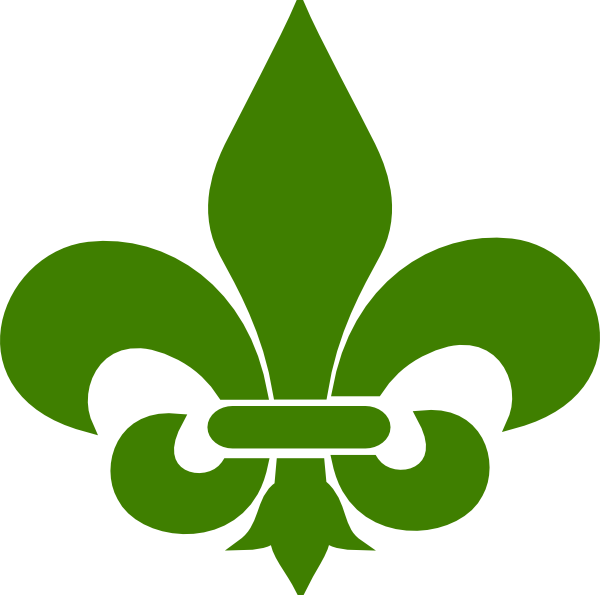 Green Fleur De Lis 1 Clip Art - Fleur De Lis Svg (600x595)