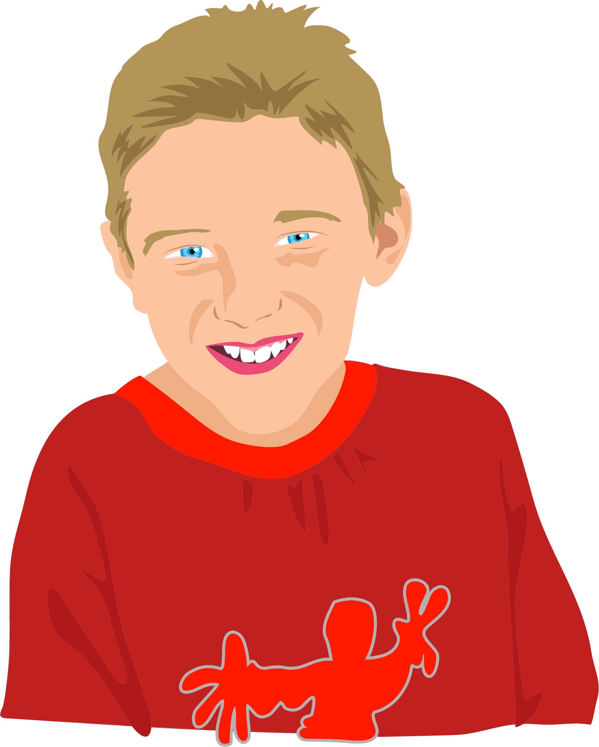 Clipart - Boy Portrait Clipart (1924x2399)