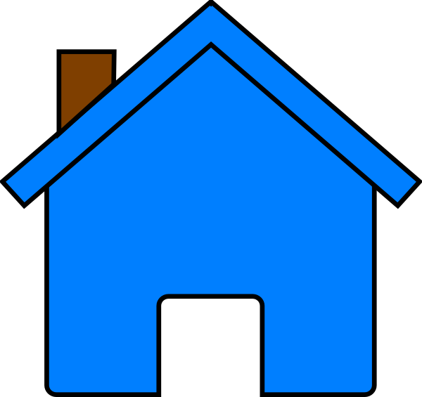 Clipart Blue House (600x565)