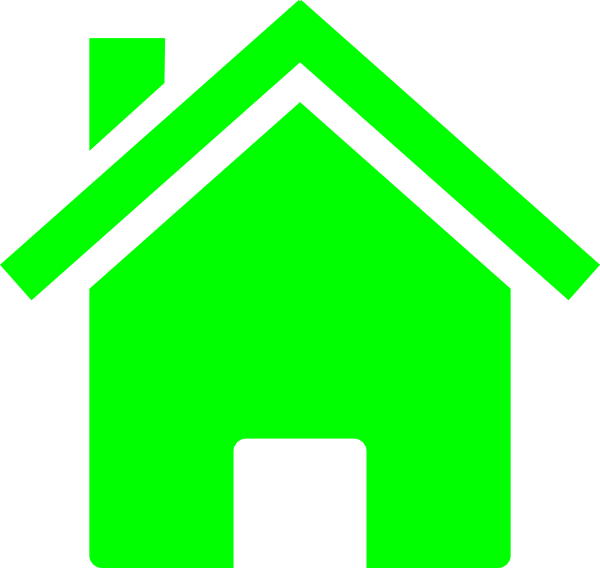 Lime Green House Clip Art (600x568)