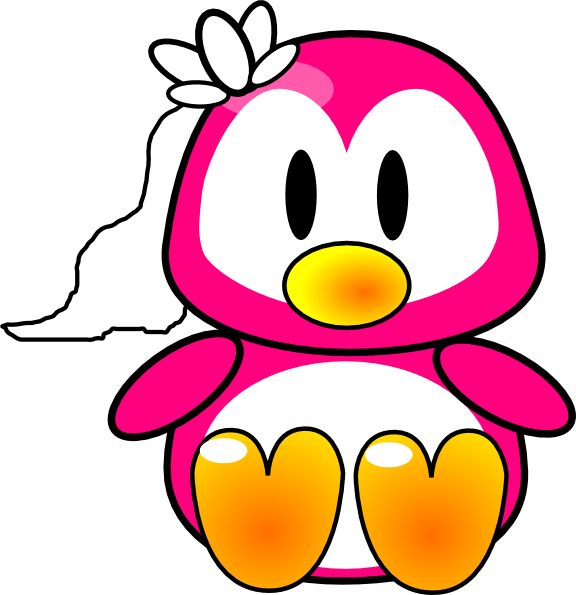 Girl Penguins Clipart - Draw A Baby Penguin (576x595)