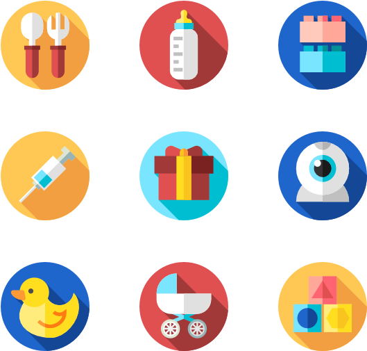Baby 50 Icons - Flat Icons (600x564)