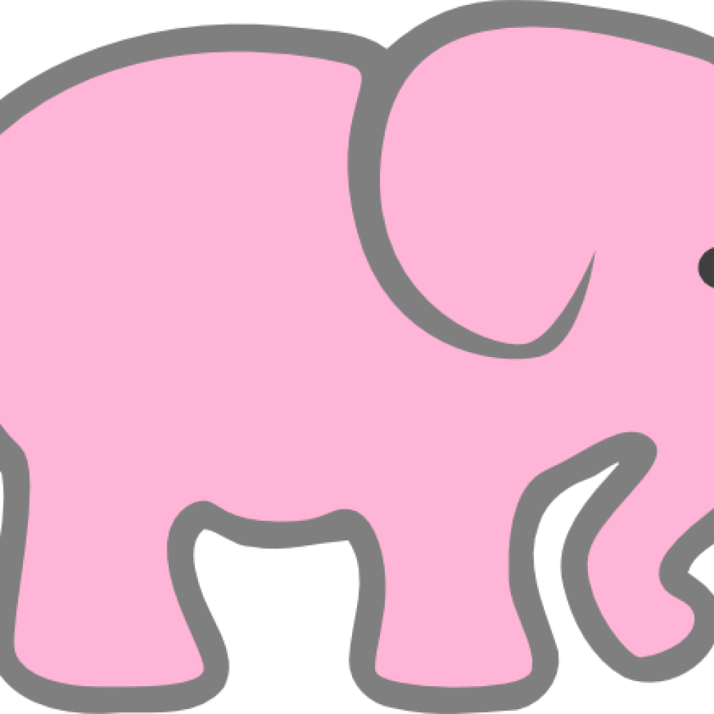 Elephant Clipart Baby Shower Pink Elephant Clip Art - Pink Elephant Cut Out (1024x1024)