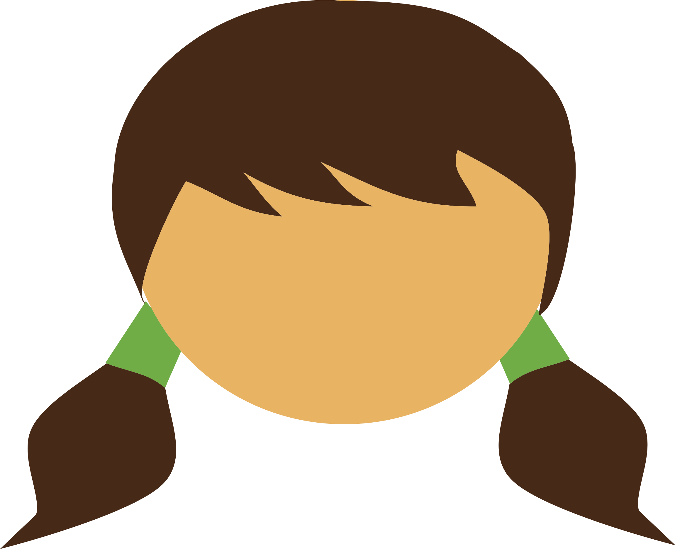 Clipart - Girl - Head Clipart (2302x1872)