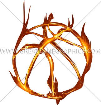 Basketball Smoke Glow - Flame (323x385)