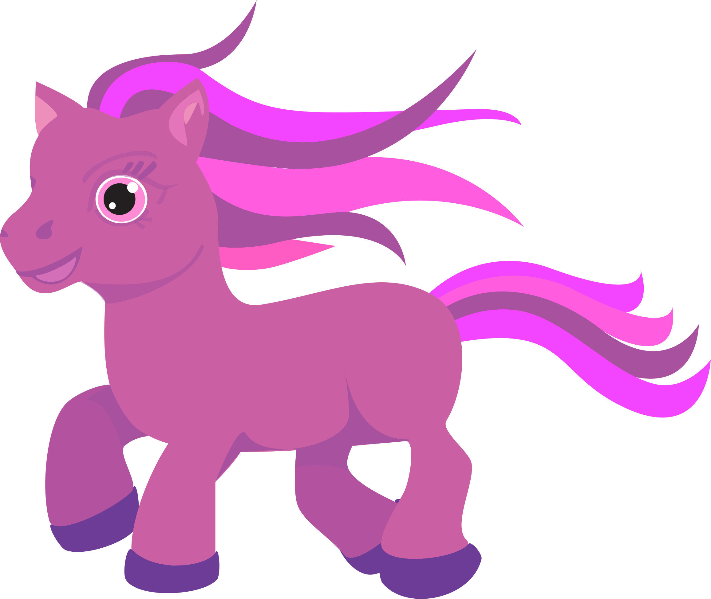 Fantasy Pony - My Little Pony Silhouette (2313x1950)