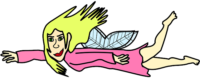 Fairy, Fantasy, Swim, Water - Girl Flying Clipart (640x320)