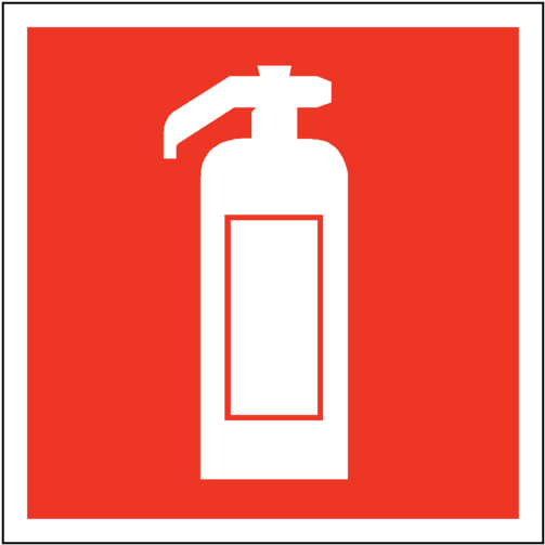 Fire Extinguisher Symbol Safety Sticker - Safety Sign Fire Extinguisher (600x600)