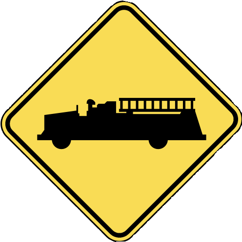 Emergency Vehicle Warning Sign (512x512)