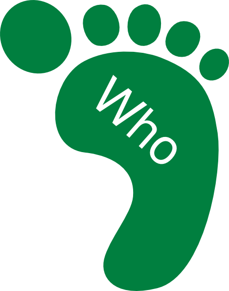 Who Clip Art At Clker - Green Footprint (468x595)