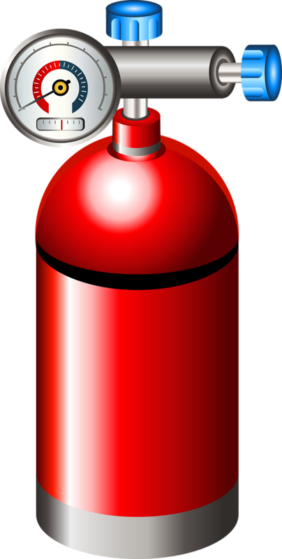 Fire Extinguisher Cartoon Oxygen Tank - Dioxygen (404x800)