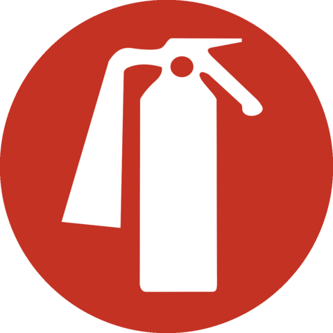 Fire Extinguisher - Round Fire Extinguisher Sign (480x480)