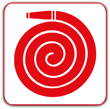 Fire Hose Safety Sign - Exclamation Mark (400x400)