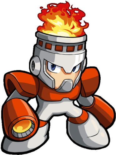 Fire Man Mini Render By Firionprime - Mega Man Fire Man (500x500)