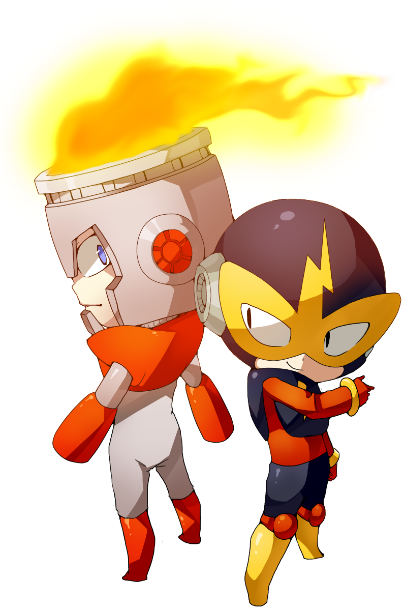 Point Commission-elec Fireman By Nyaph - Fire Man And Elecman (852x1228)