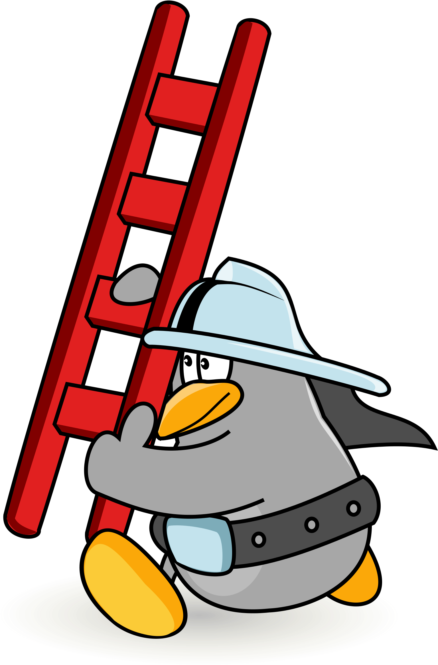 Open - Firefighter Cartoon Ladder (2000x2828)