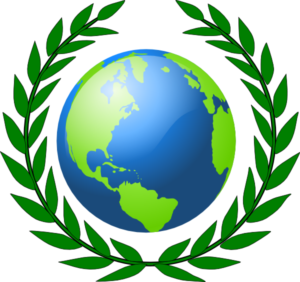Olive With Earth Clip Art - Earth Clipart (600x564)