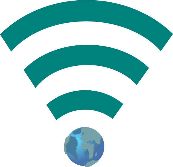 Green Wifi Link With Earth Clip Art At Clker - World Wide Web Icon (600x582)